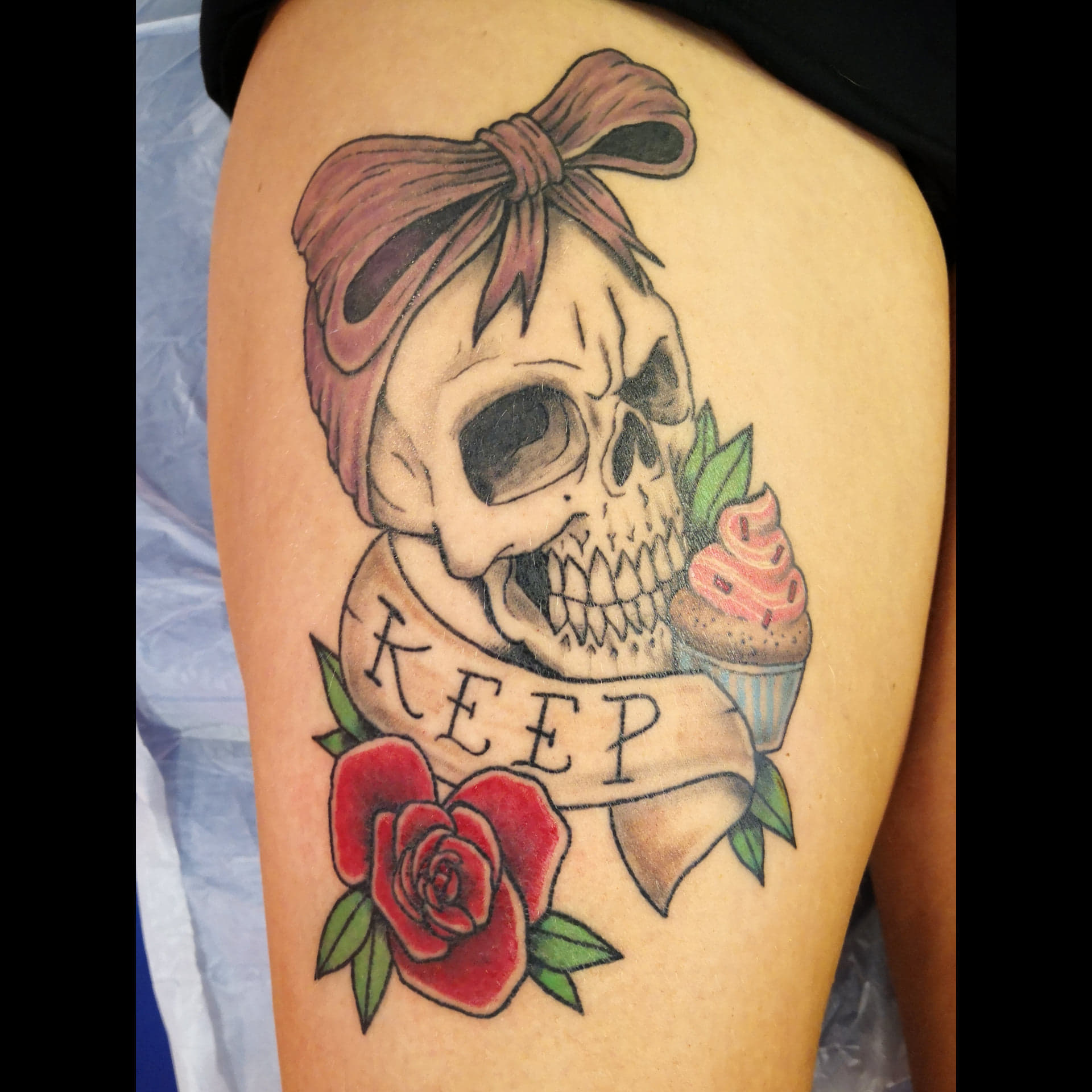 Rockabilly skull